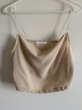 Shasa Cowl Neck Cropped Tank